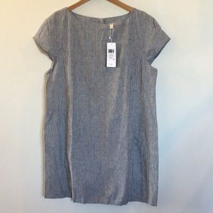 Eileen Fisher Bateau Neck Knee Length Dress size PL